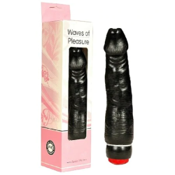 19 Cm Waves Titreşimli Süper Realistik Zenci Siyah Vibratör