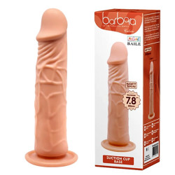 20Cm Güçlü Vantuzlu Damarlı Soft Realistik Penis Anal Dildo Vibratör